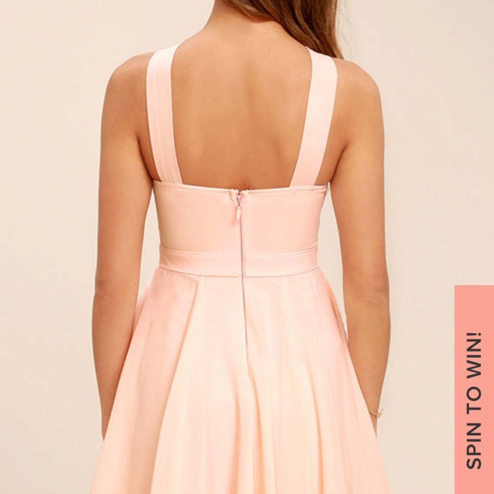 Lulus “Forevermore Peach Skater Dress” View 6